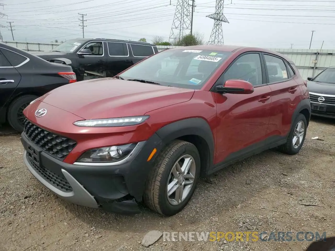 1 Photograph of a damaged car KM8K22AB0PU038423 HYUNDAI KONA 2023