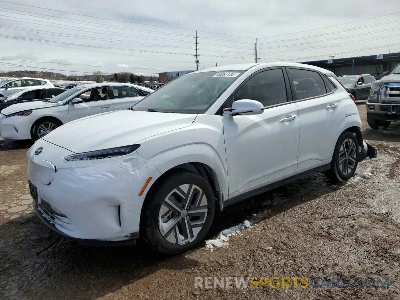 1 Photograph of a damaged car KM8K23AG6PU176694 HYUNDAI KONA 2023