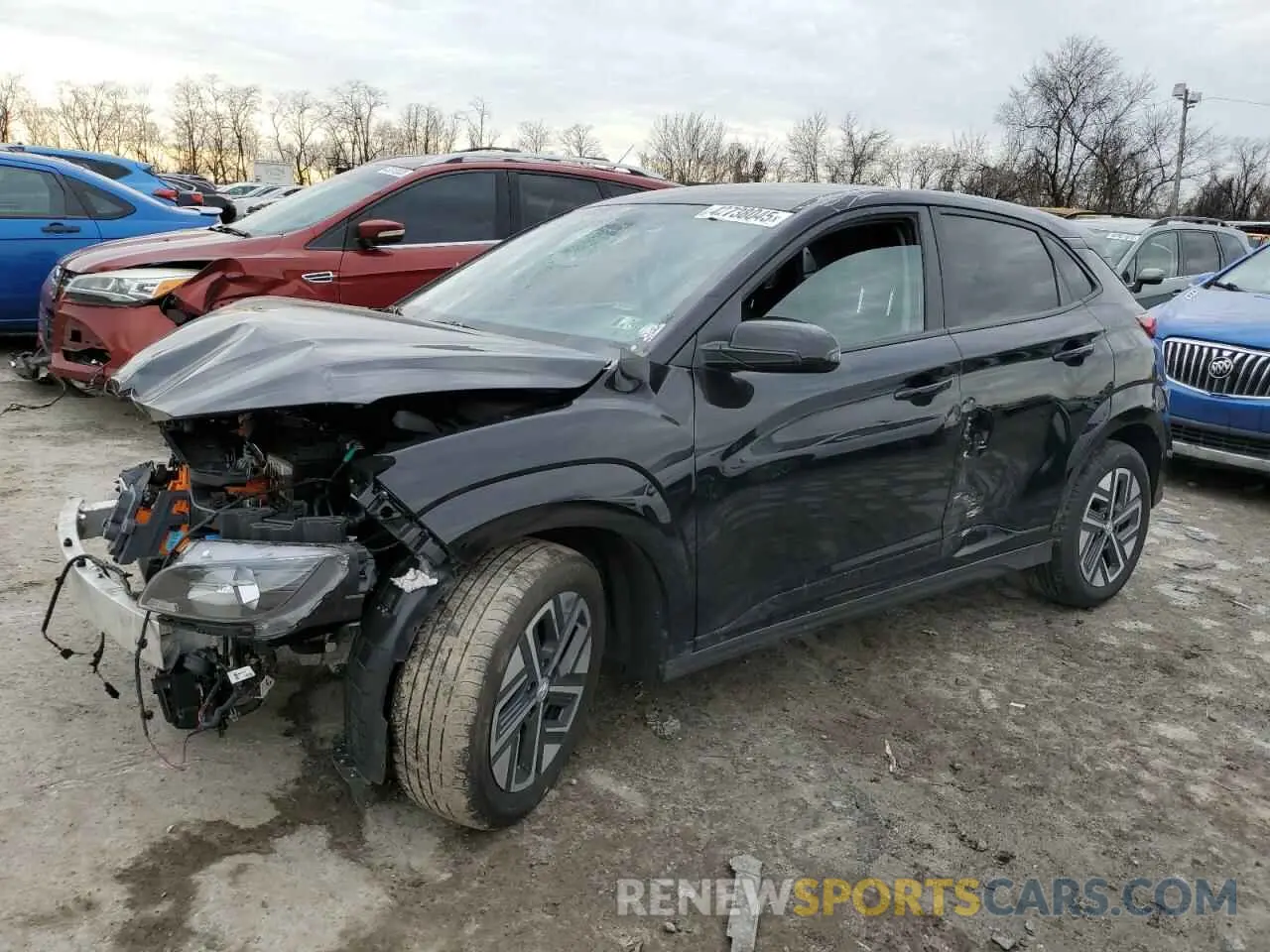 1 Photograph of a damaged car KM8K23AG6PU191437 HYUNDAI KONA 2023