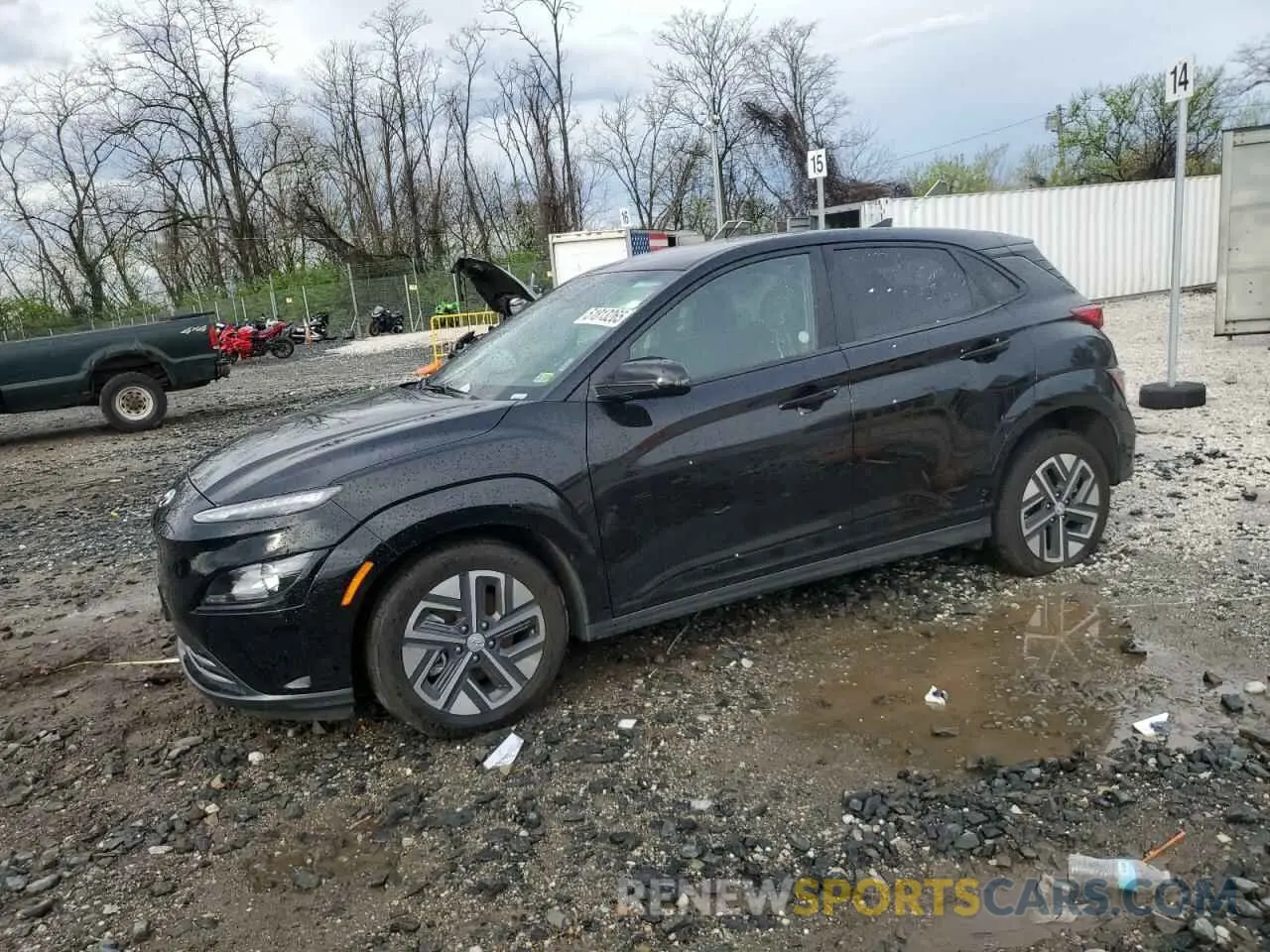 1 Photograph of a damaged car KM8K23AGXPU191490 HYUNDAI KONA 2023
