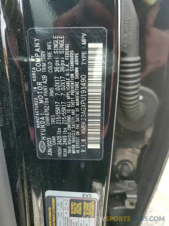 13 Photograph of a damaged car KM8K23AGXPU191490 HYUNDAI KONA 2023