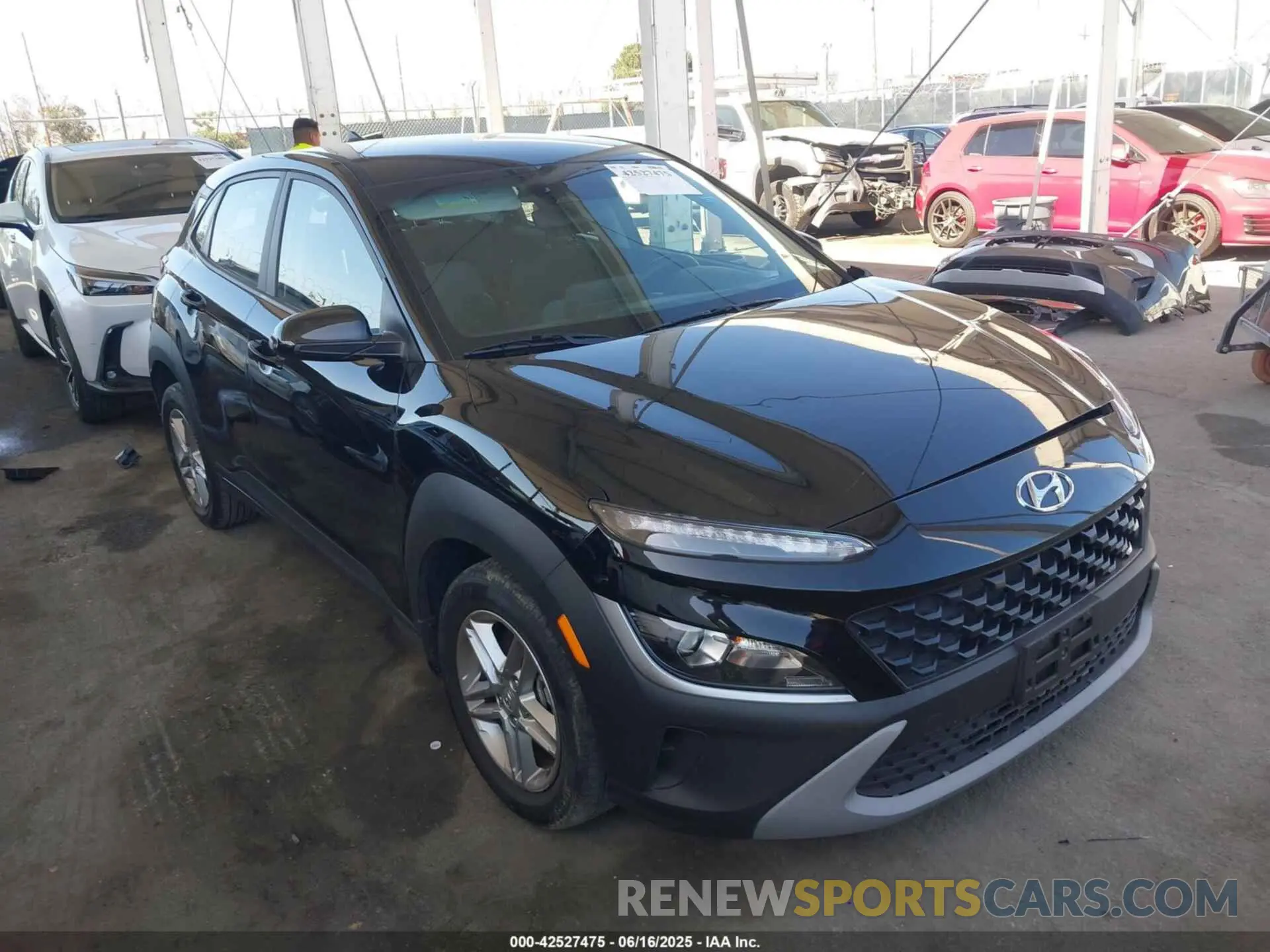 1 Photograph of a damaged car KM8K2CAB4PU056655 HYUNDAI KONA 2023
