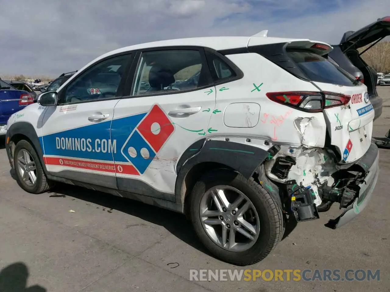 2 Photograph of a damaged car KM8K2CAB5PU029027 HYUNDAI KONA 2023