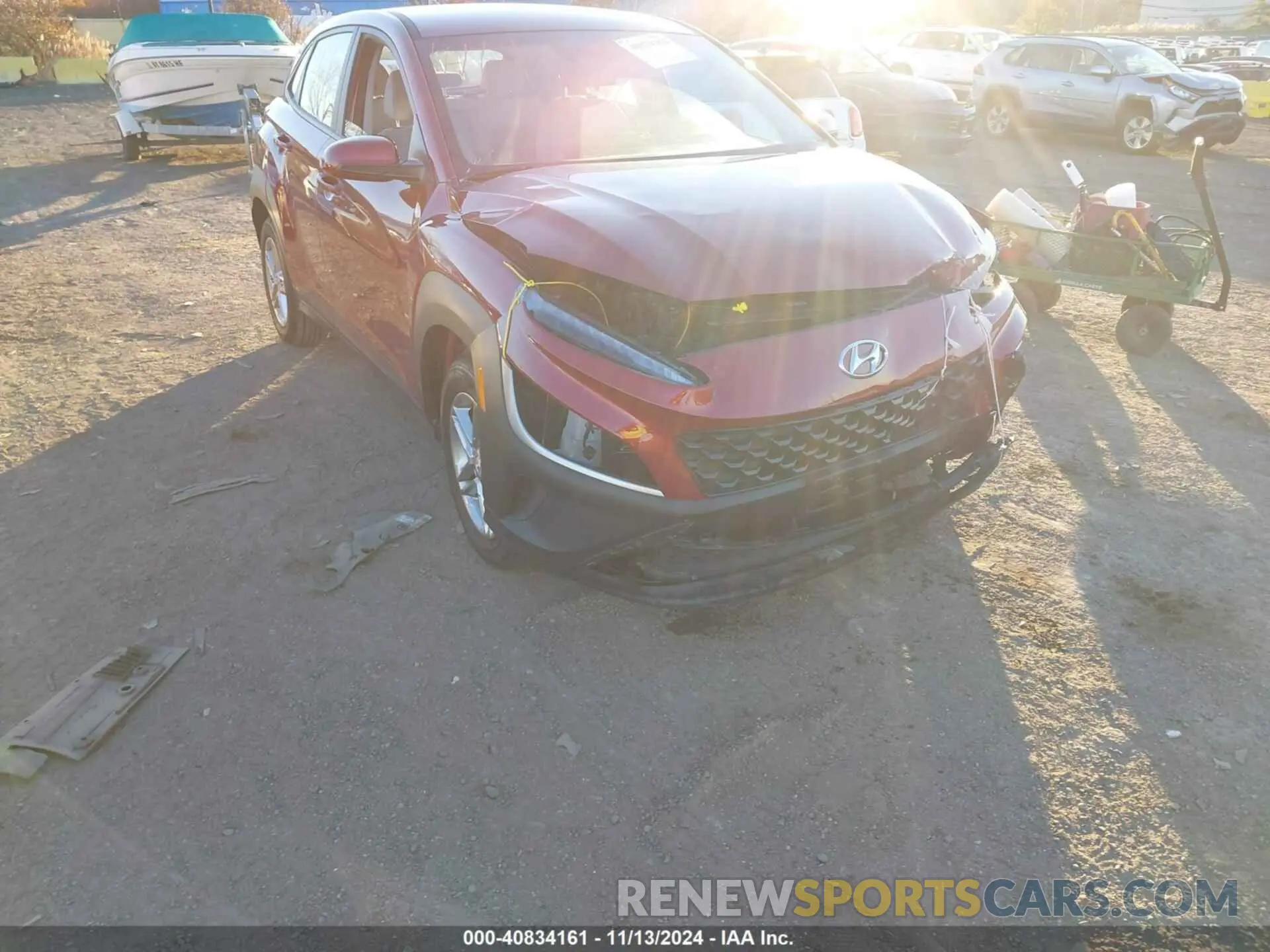 1 Photograph of a damaged car KM8K2CAB6PU048931 HYUNDAI KONA 2023