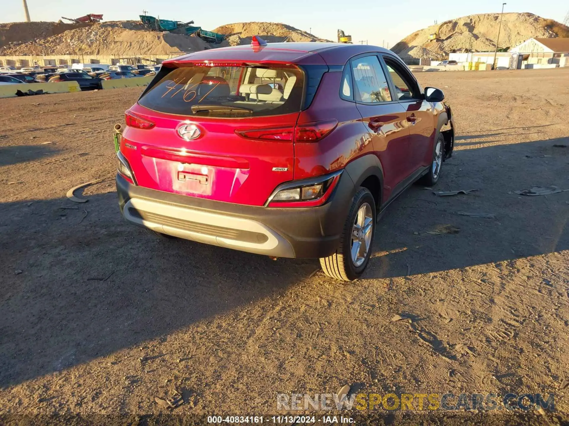 4 Photograph of a damaged car KM8K2CAB6PU048931 HYUNDAI KONA 2023