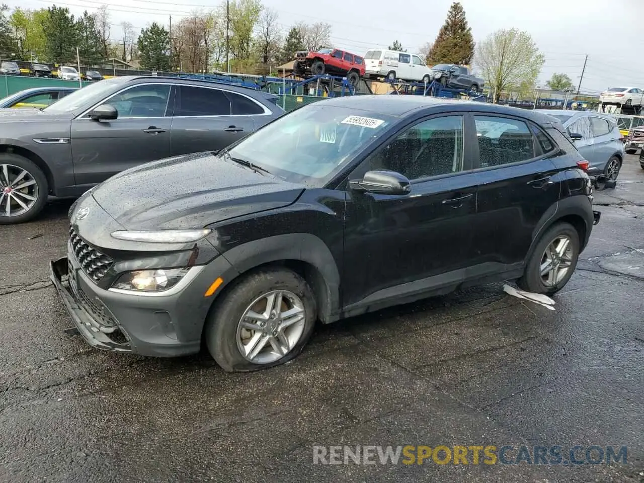 1 Photograph of a damaged car KM8K2CAB9PU930093 HYUNDAI KONA 2023