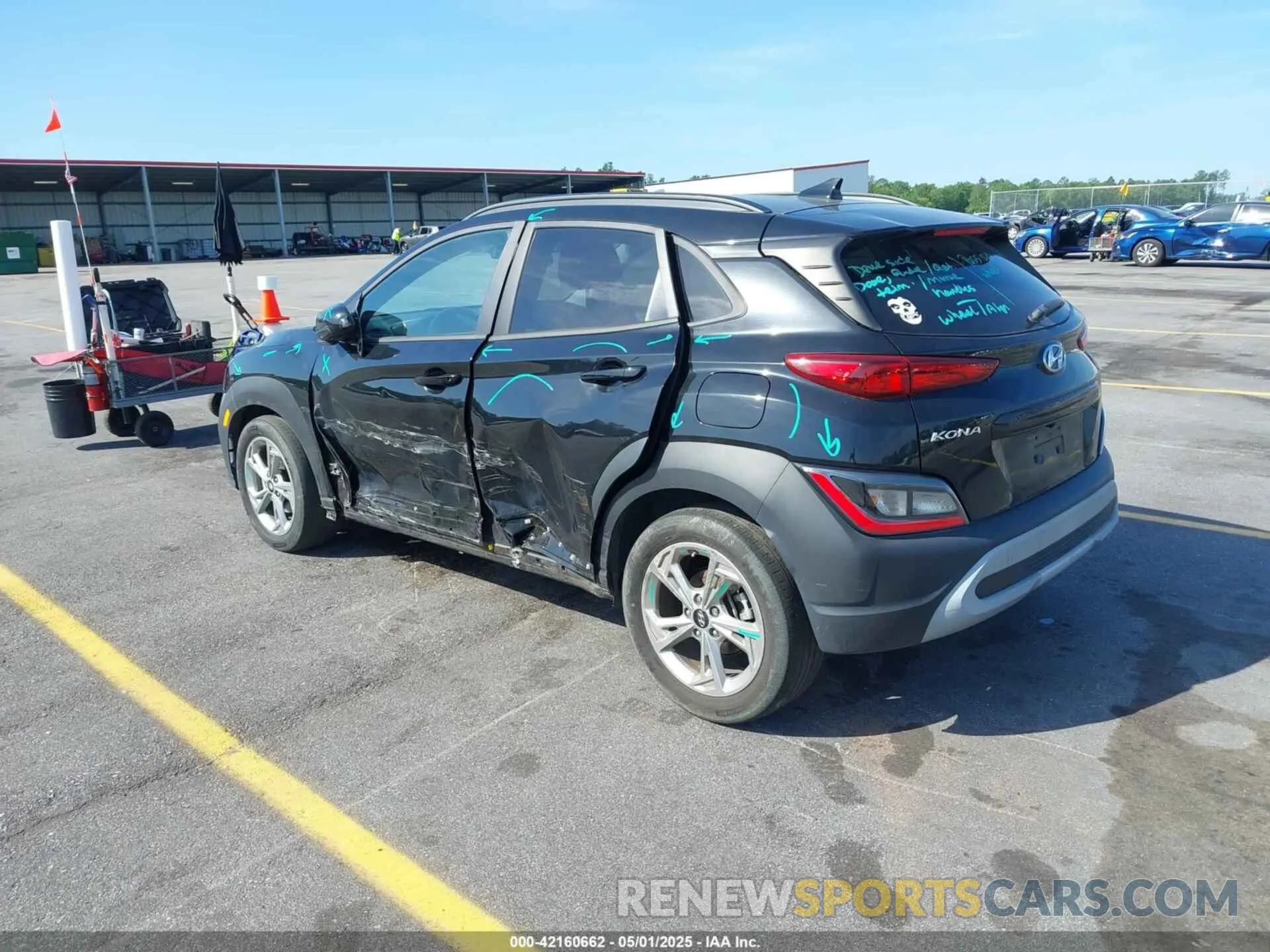 3 Photograph of a damaged car KM8K32AB0PU936064 HYUNDAI KONA 2023