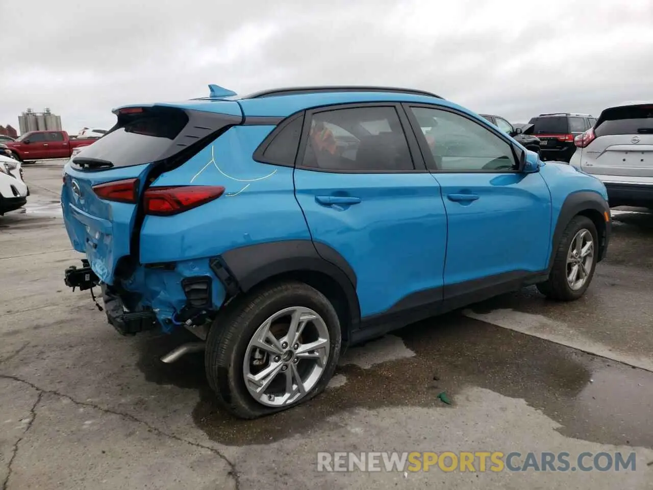 3 Photograph of a damaged car KM8K32AB0PU979500 HYUNDAI KONA 2023