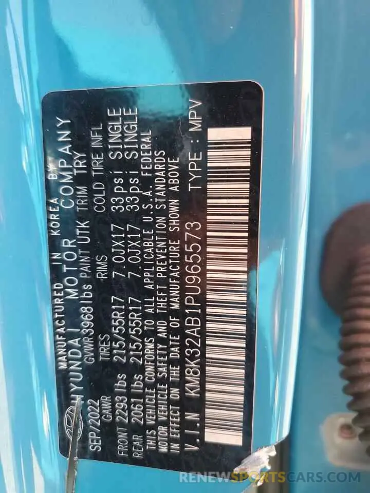 13 Photograph of a damaged car KM8K32AB1PU965573 HYUNDAI KONA 2023