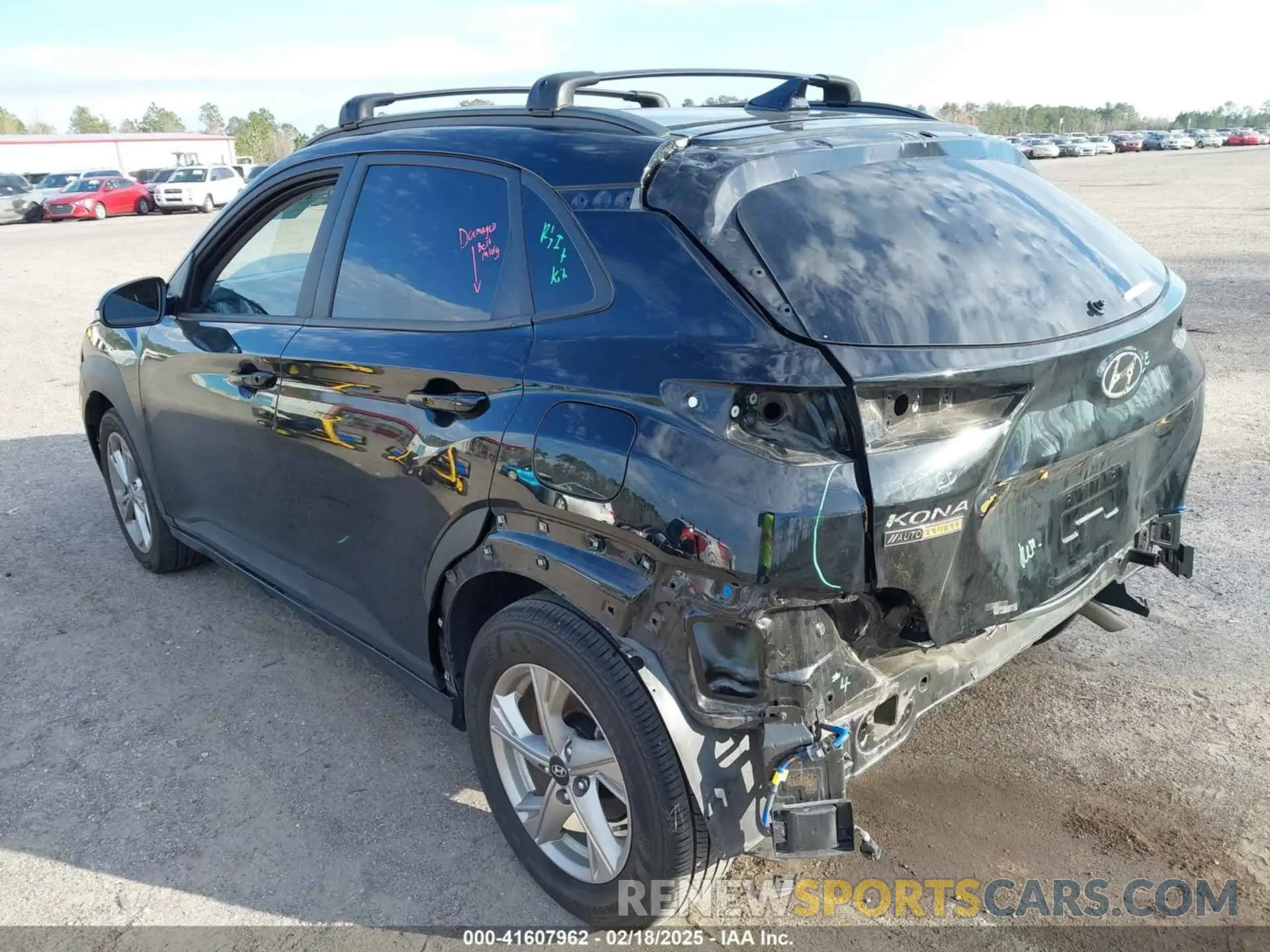 3 Photograph of a damaged car KM8K32AB2PU001872 HYUNDAI KONA 2023