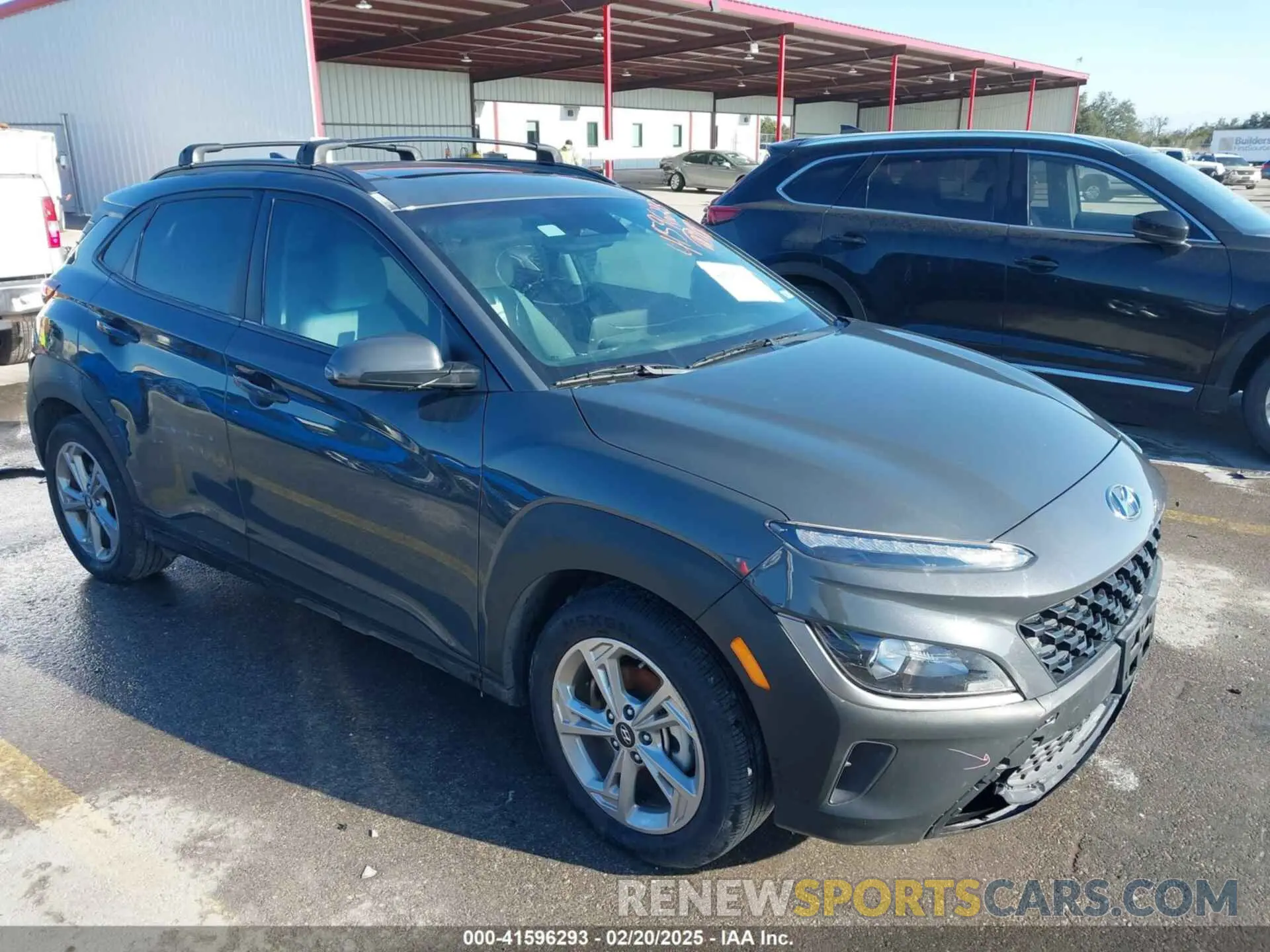 1 Photograph of a damaged car KM8K32AB2PU996203 HYUNDAI KONA 2023