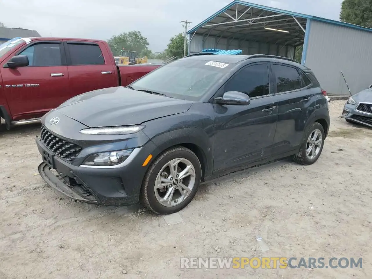 1 Photograph of a damaged car KM8K32AB4PU936181 HYUNDAI KONA 2023