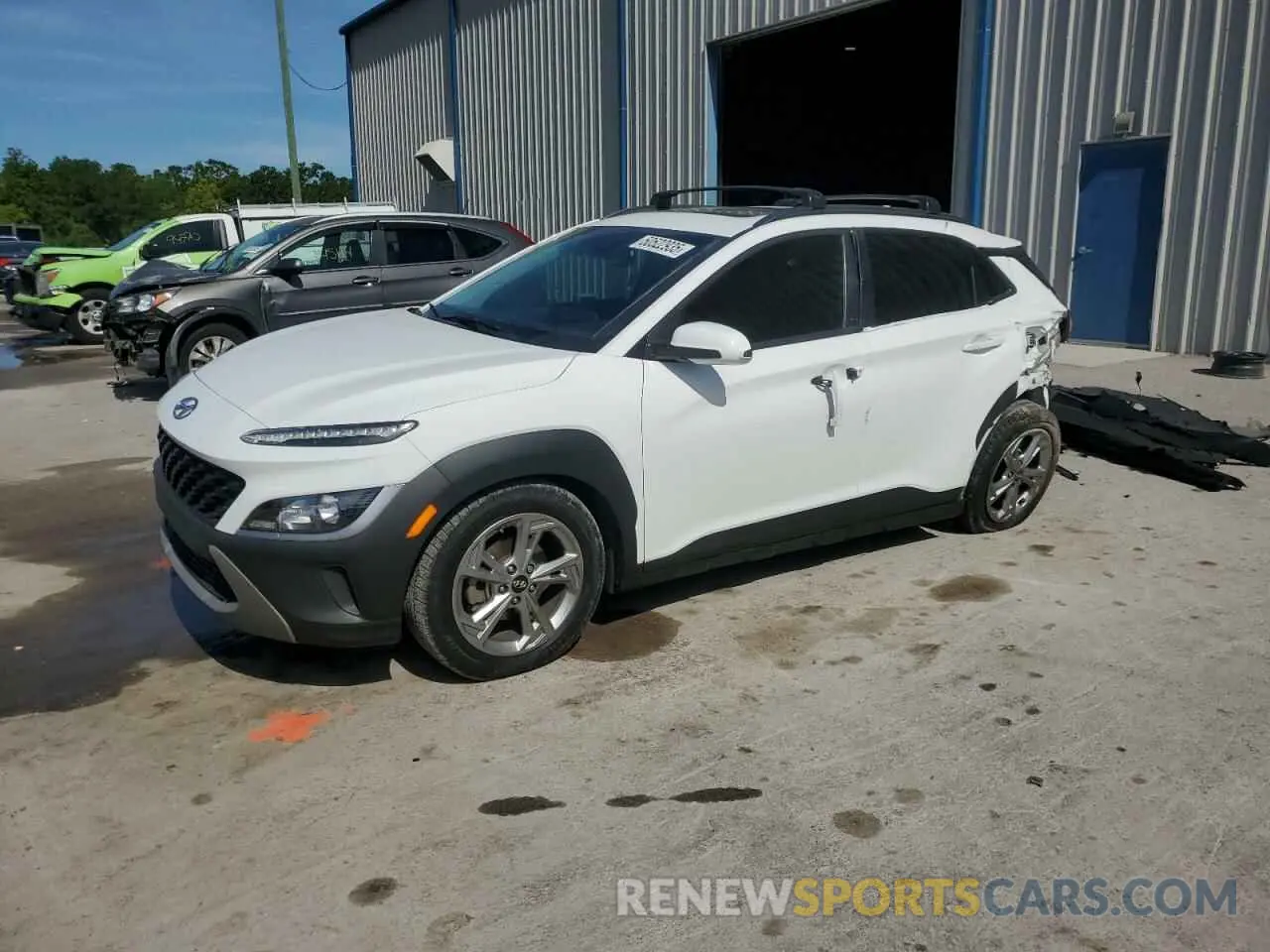 1 Photograph of a damaged car KM8K32AB7PU957364 HYUNDAI KONA 2023