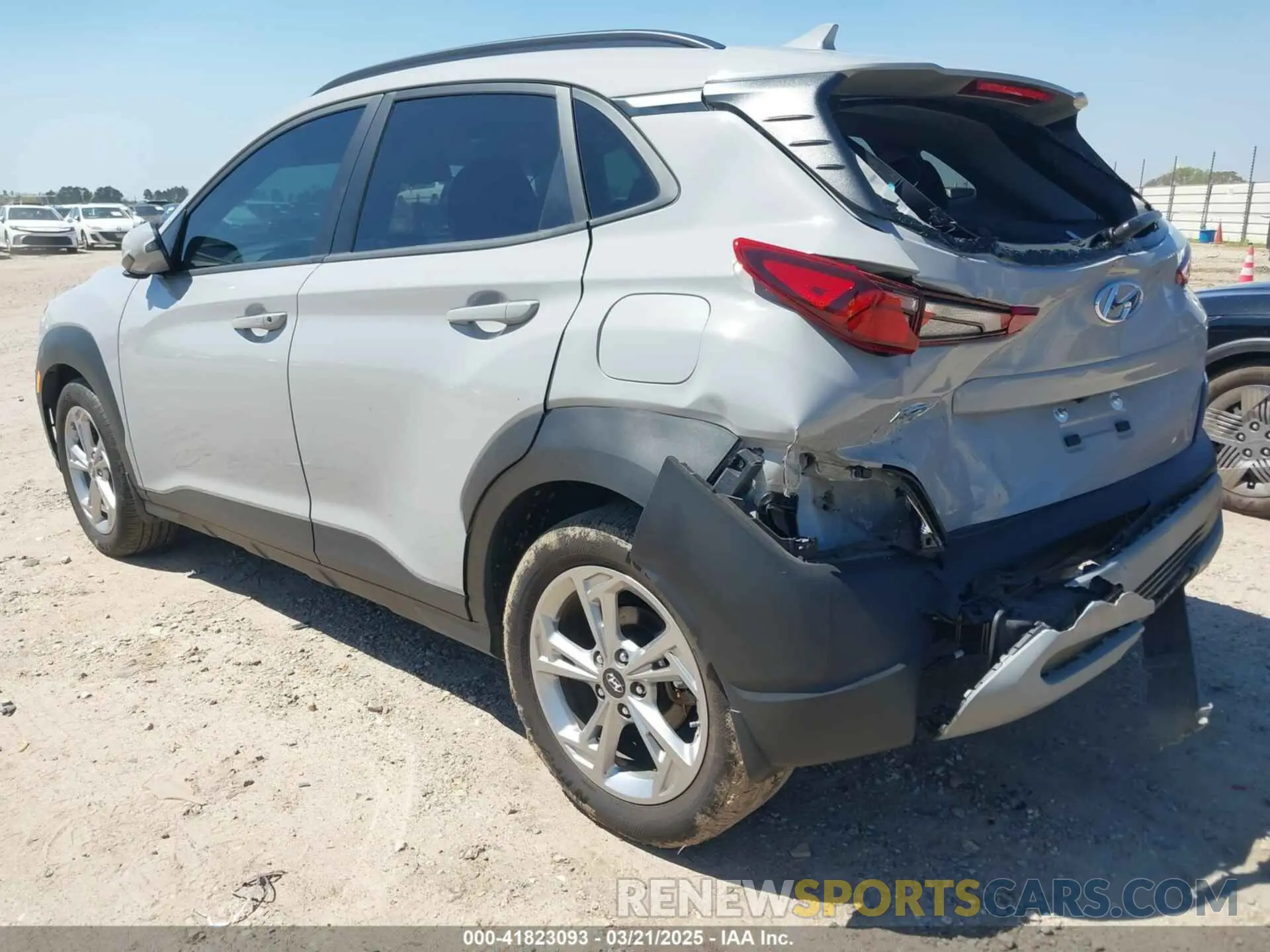 3 Photograph of a damaged car KM8K32AB8PU960824 HYUNDAI KONA 2023