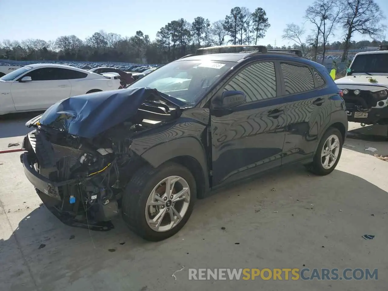1 Photograph of a damaged car KM8K32ABXPU974059 HYUNDAI KONA 2023