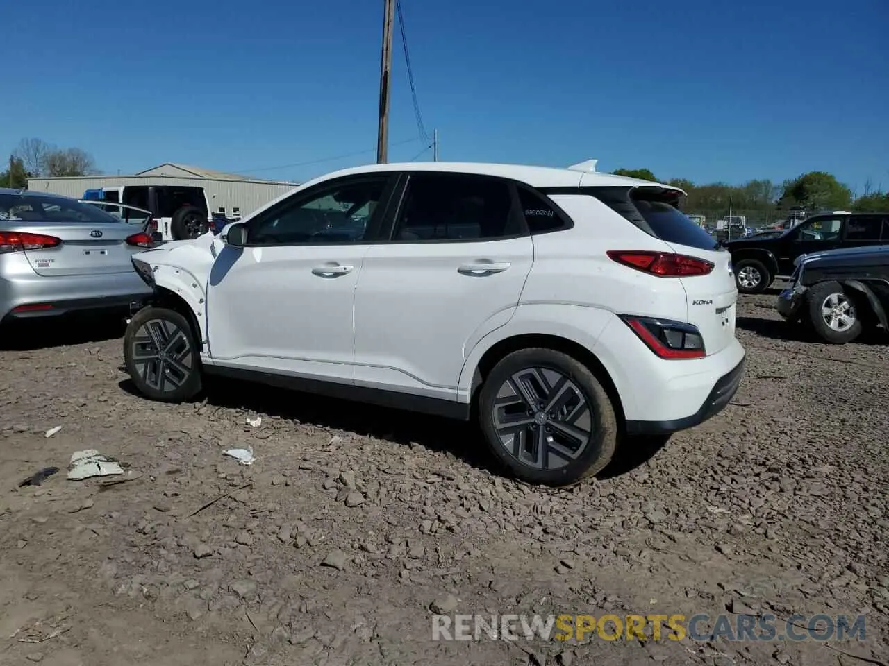 2 Photograph of a damaged car KM8K33AG2PU190203 HYUNDAI KONA 2023