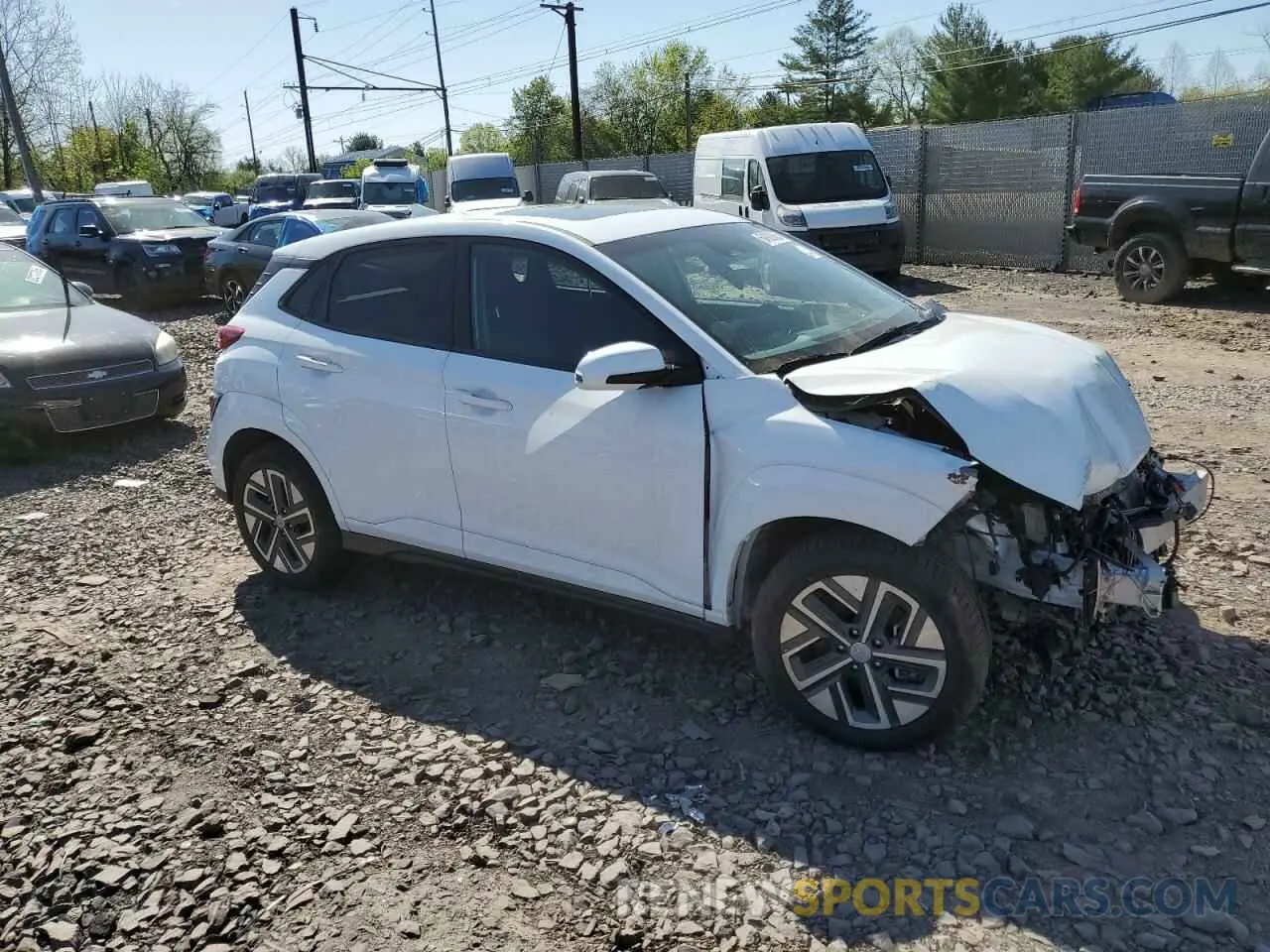 4 Photograph of a damaged car KM8K33AG2PU190203 HYUNDAI KONA 2023