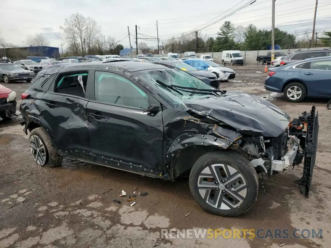 4 Photograph of a damaged car KM8K33AG3PU190274 HYUNDAI KONA 2023