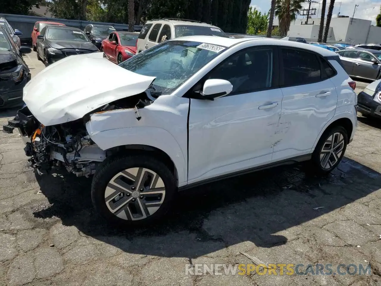 1 Photograph of a damaged car KM8K33AG5PU190812 HYUNDAI KONA 2023