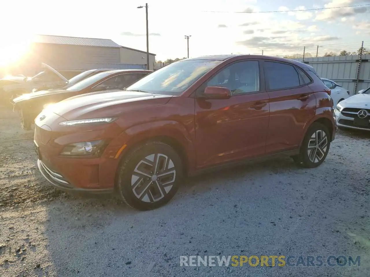 1 Photograph of a damaged car KM8K33AG6PU188227 HYUNDAI KONA 2023