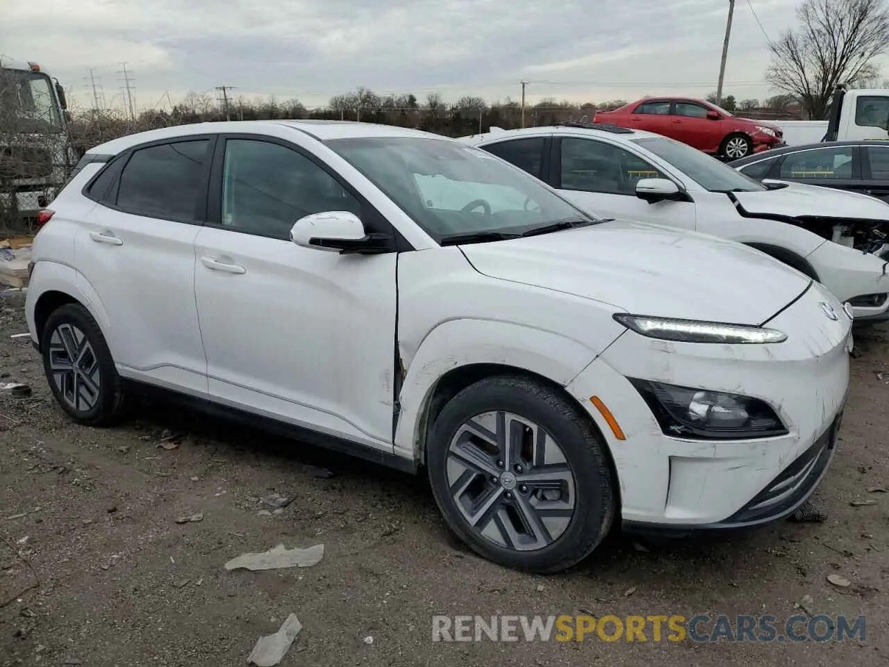 4 Photograph of a damaged car KM8K33AG7PU186793 HYUNDAI KONA 2023