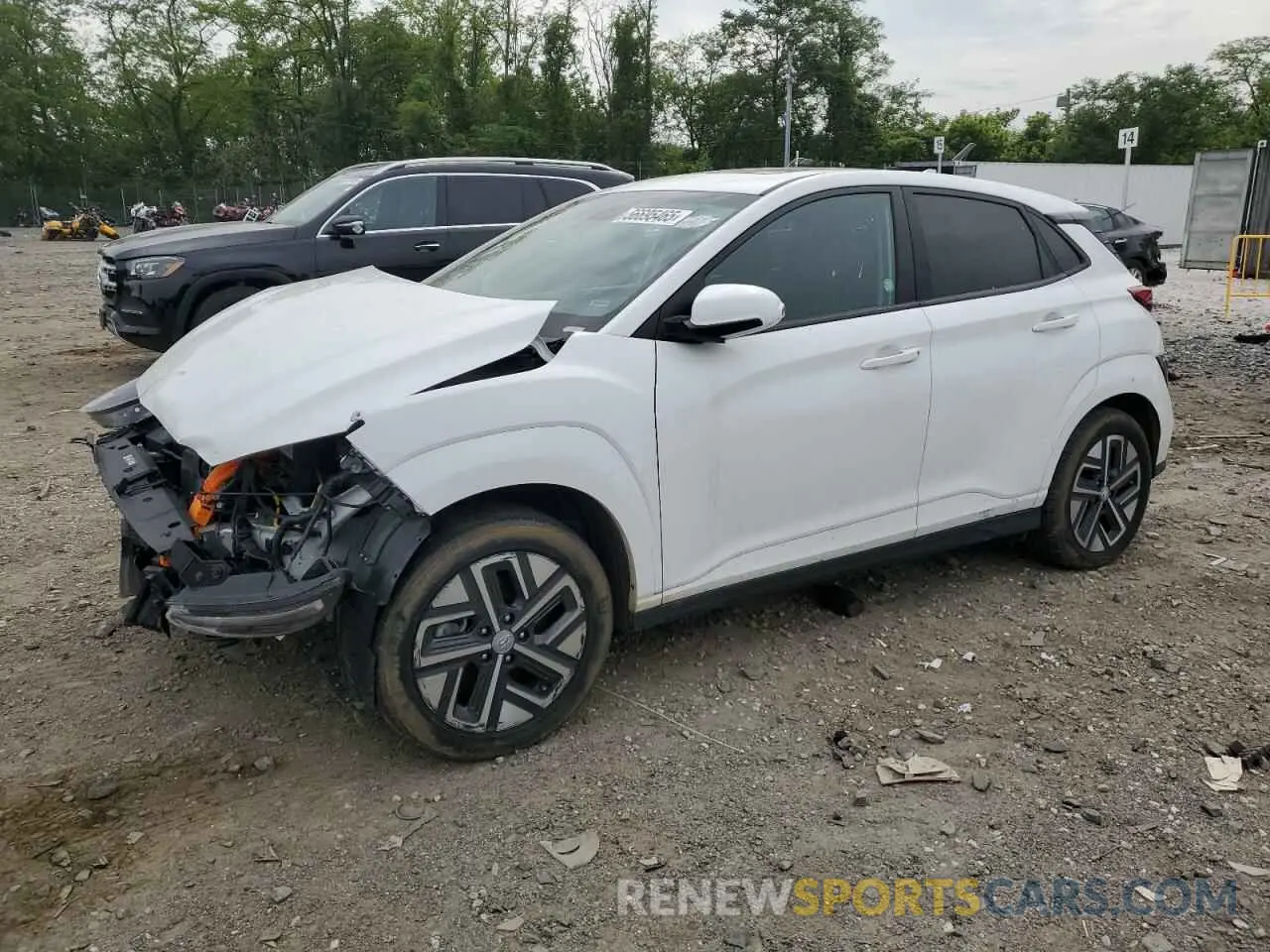 1 Photograph of a damaged car KM8K33AG8PU189220 HYUNDAI KONA 2023