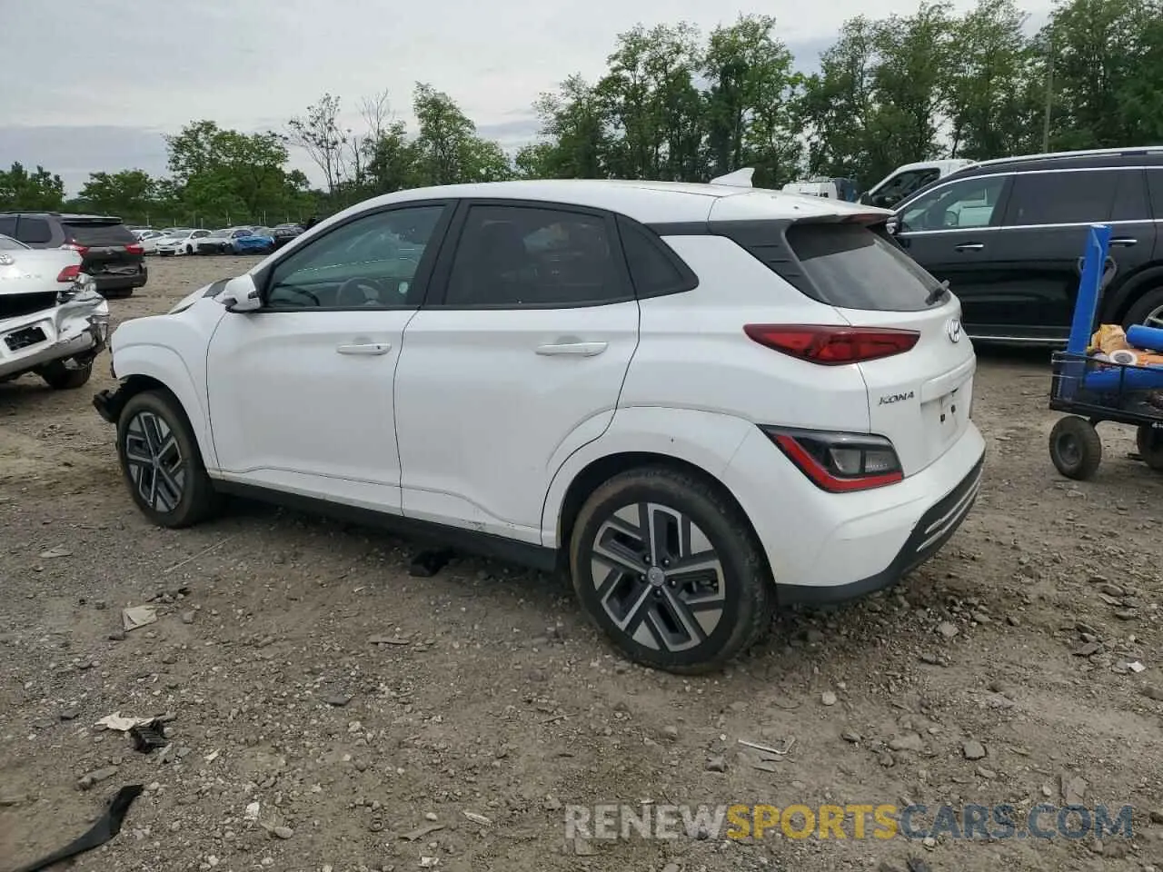 2 Photograph of a damaged car KM8K33AG8PU189220 HYUNDAI KONA 2023