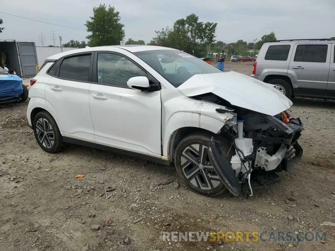 4 Photograph of a damaged car KM8K33AG8PU189220 HYUNDAI KONA 2023
