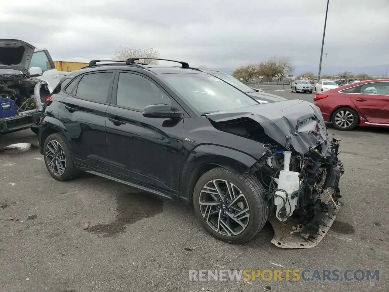 4 Photograph of a damaged car KM8K3CA32PU009565 HYUNDAI KONA 2023