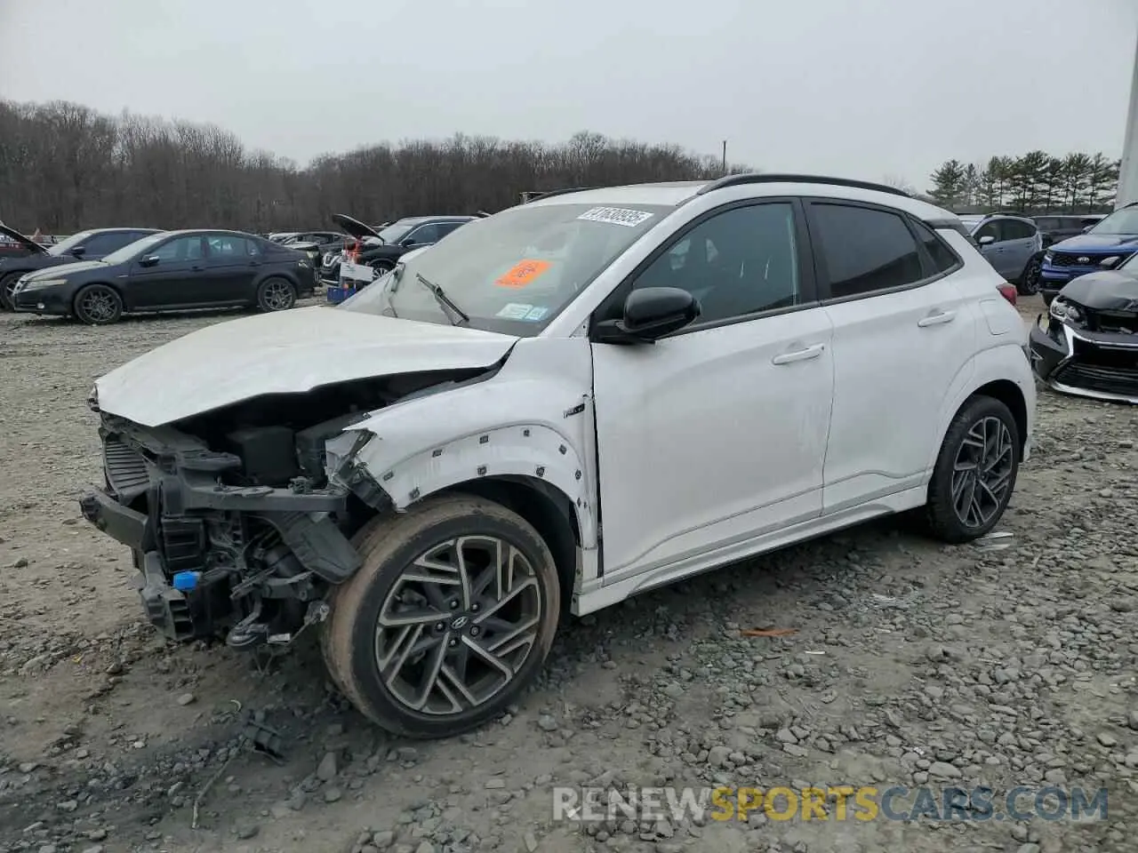 1 Photograph of a damaged car KM8K3CA33PU982969 HYUNDAI KONA 2023