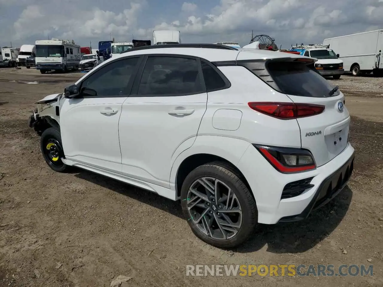2 Photograph of a damaged car KM8K3CA34PU980471 HYUNDAI KONA 2023