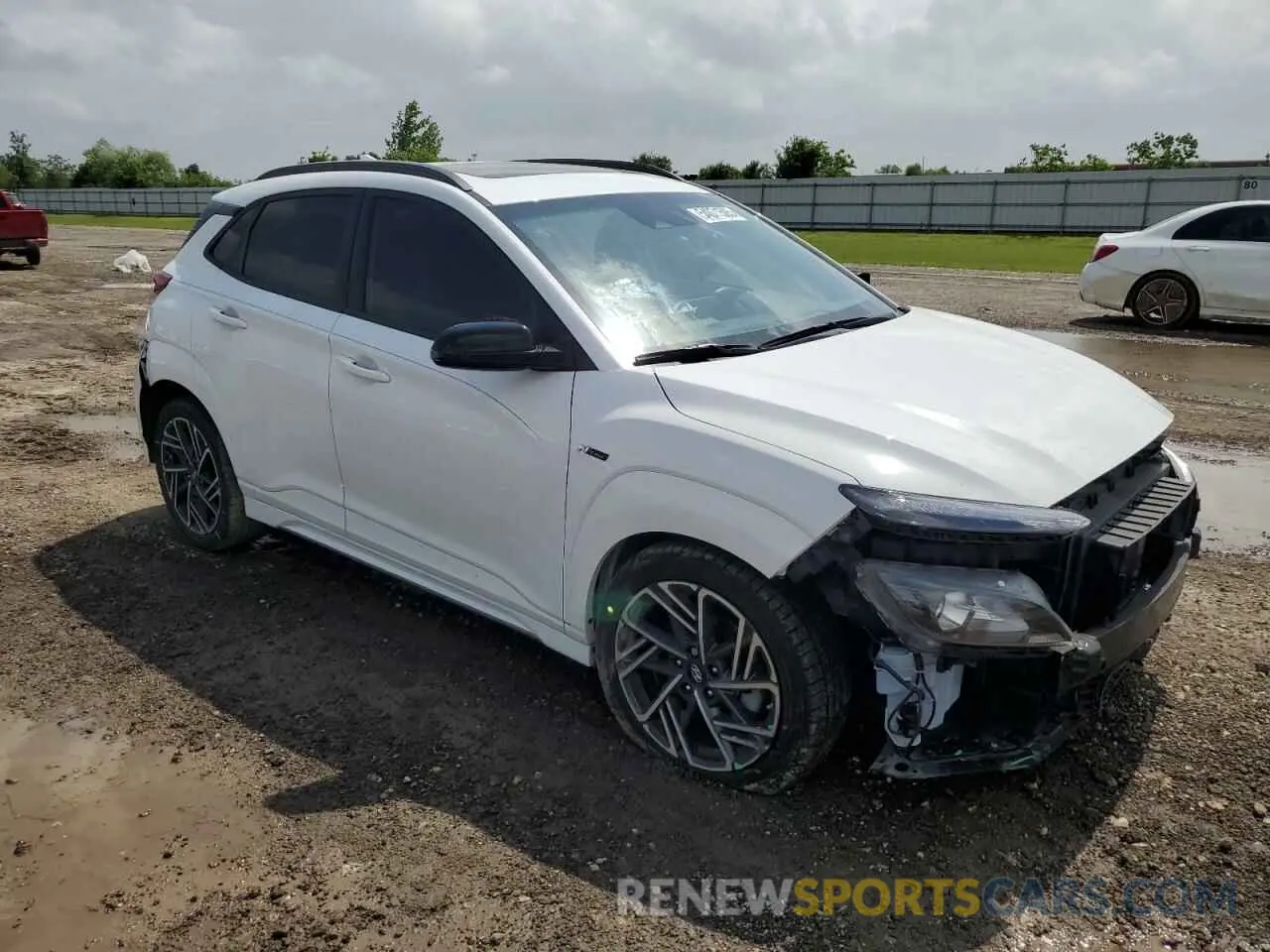 4 Photograph of a damaged car KM8K3CA34PU980471 HYUNDAI KONA 2023