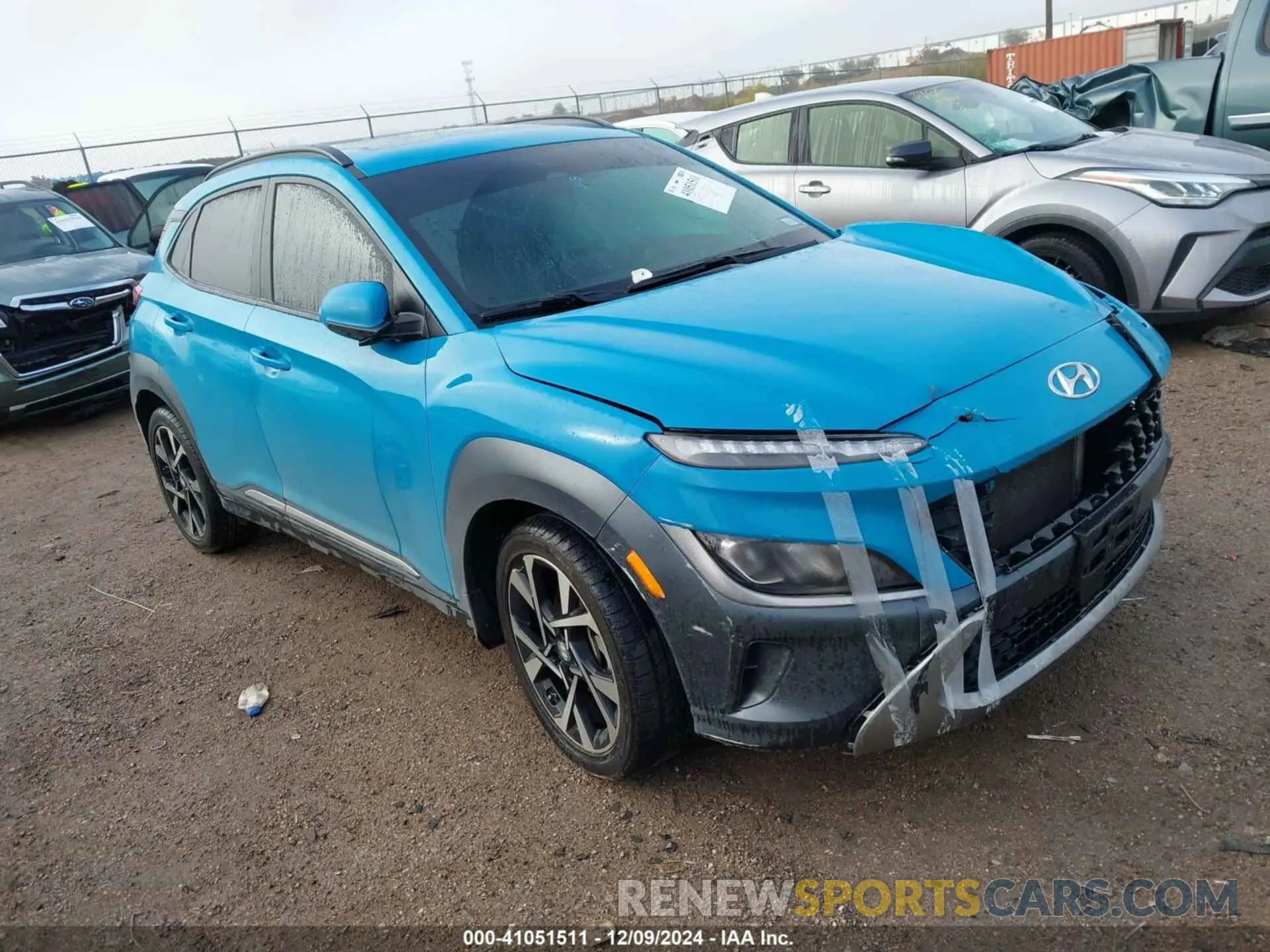 1 Photograph of a damaged car KM8K53A30PU981322 HYUNDAI KONA 2023