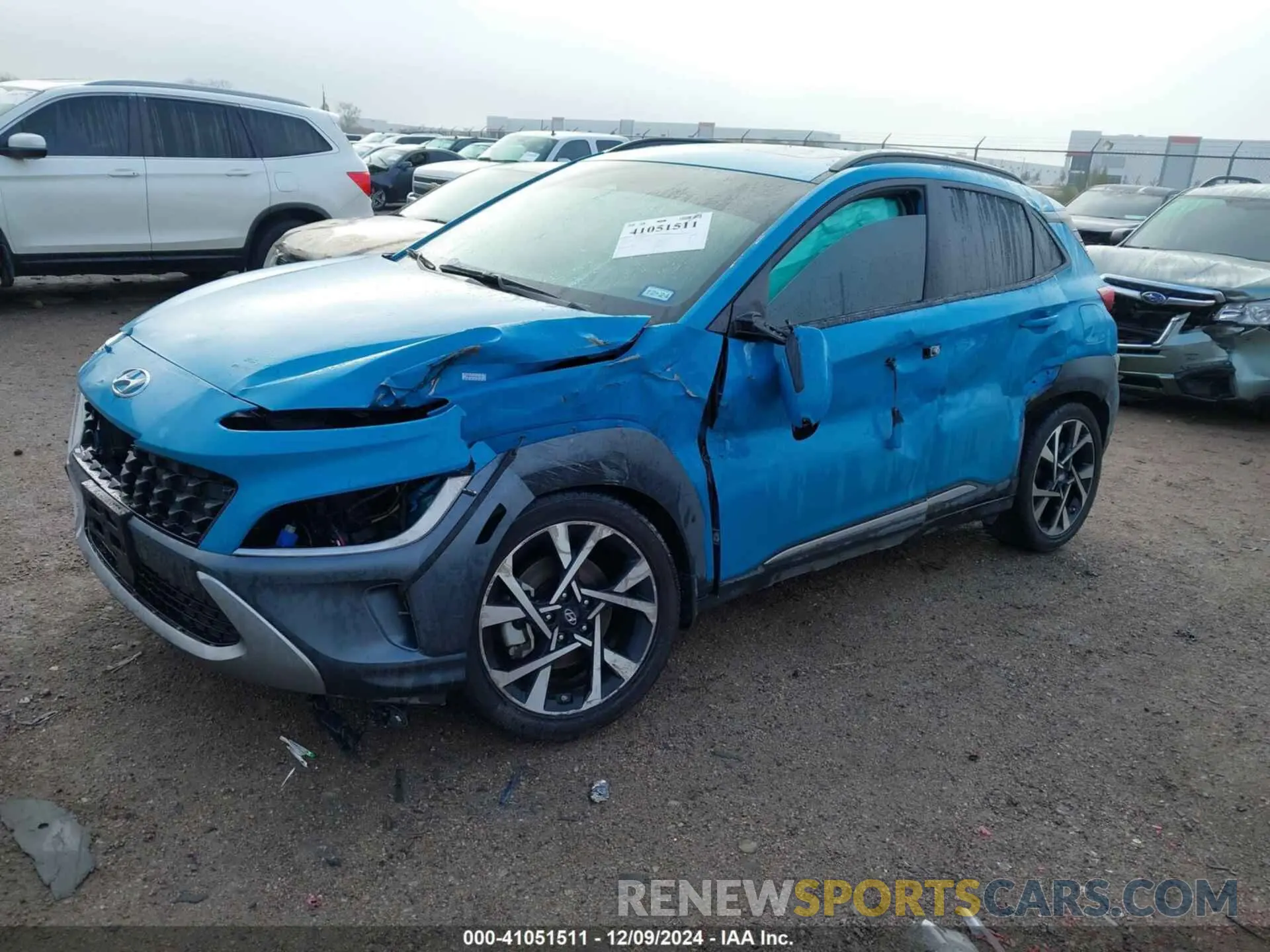 2 Photograph of a damaged car KM8K53A30PU981322 HYUNDAI KONA 2023