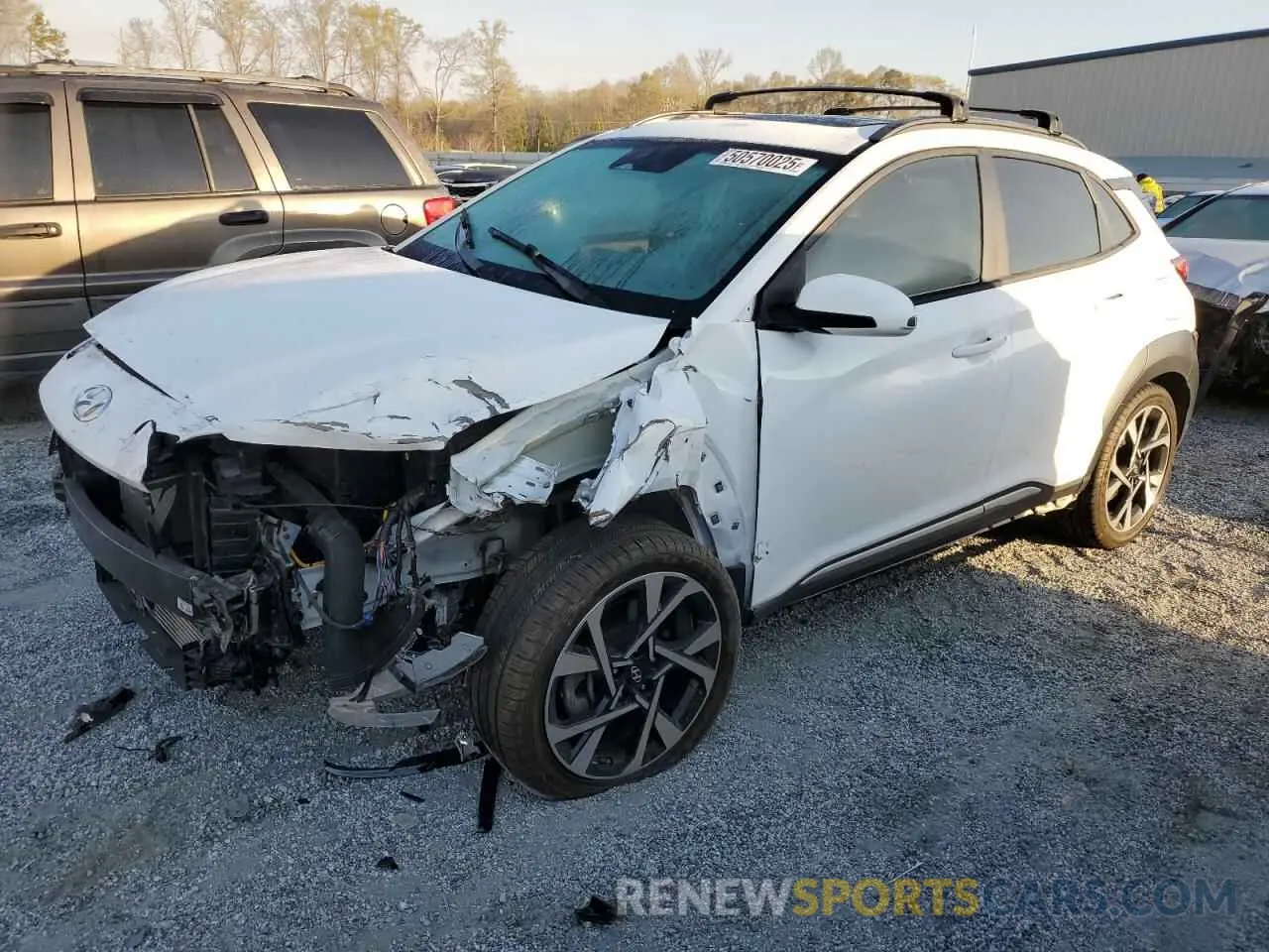 1 Photograph of a damaged car KM8K53A34PU978181 HYUNDAI KONA 2023