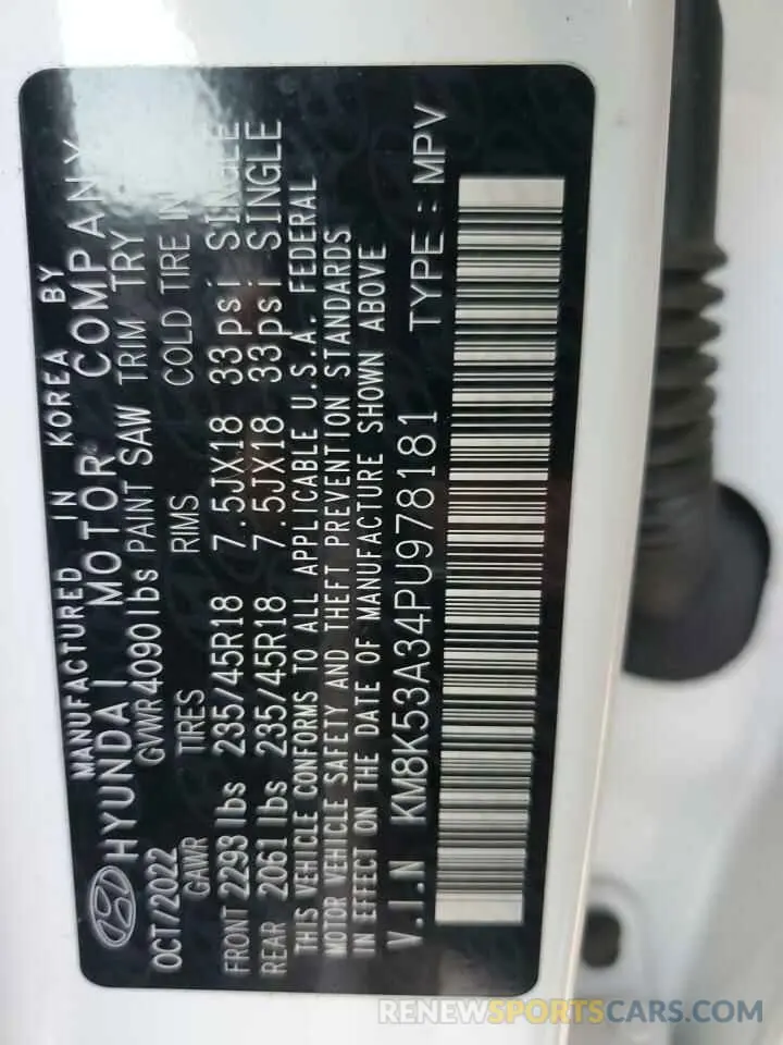 14 Photograph of a damaged car KM8K53A34PU978181 HYUNDAI KONA 2023