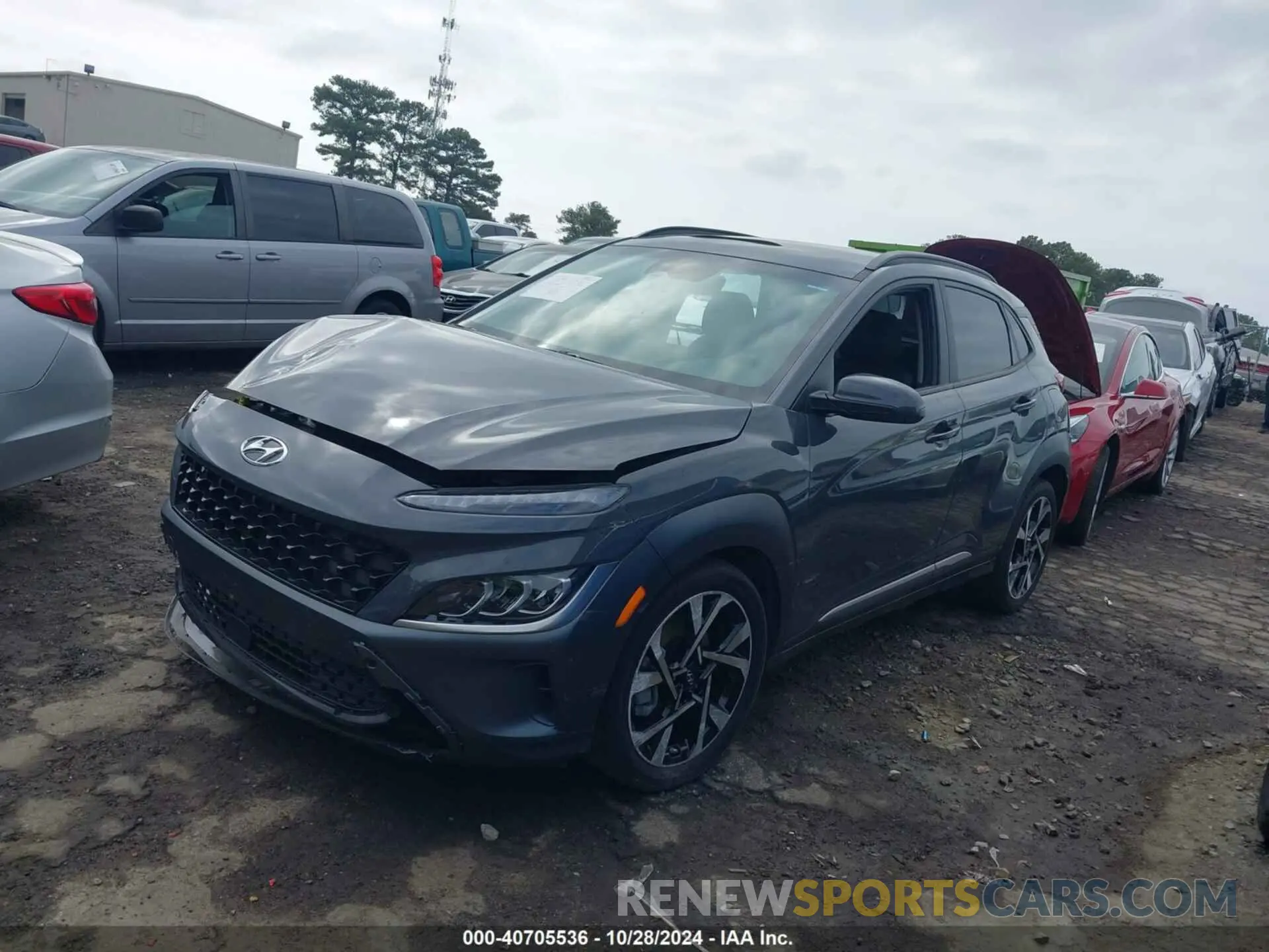 2 Photograph of a damaged car KM8K53A35PU010834 HYUNDAI KONA 2023