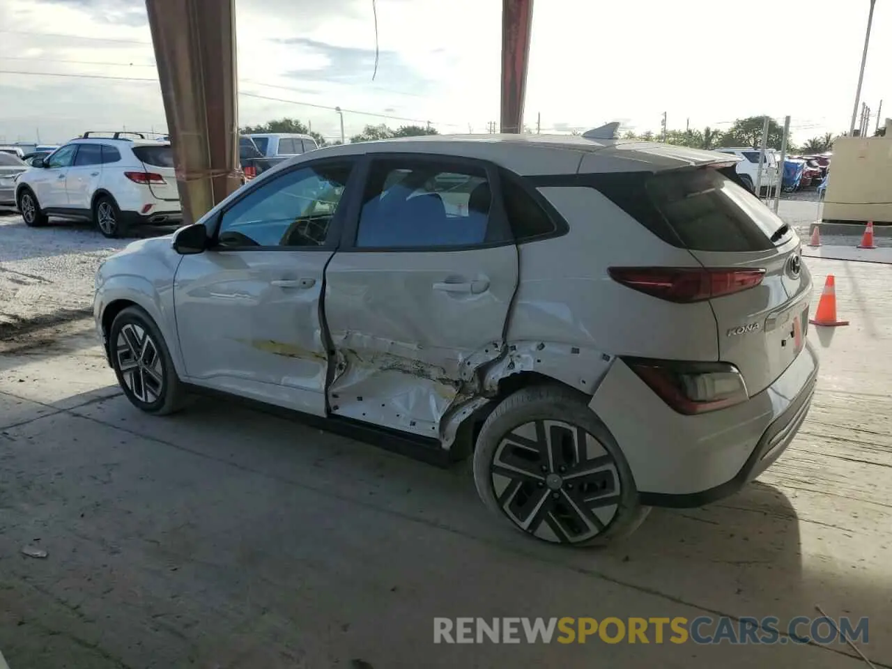 2 Photograph of a damaged car KM8K53AG7PU181183 HYUNDAI KONA 2023