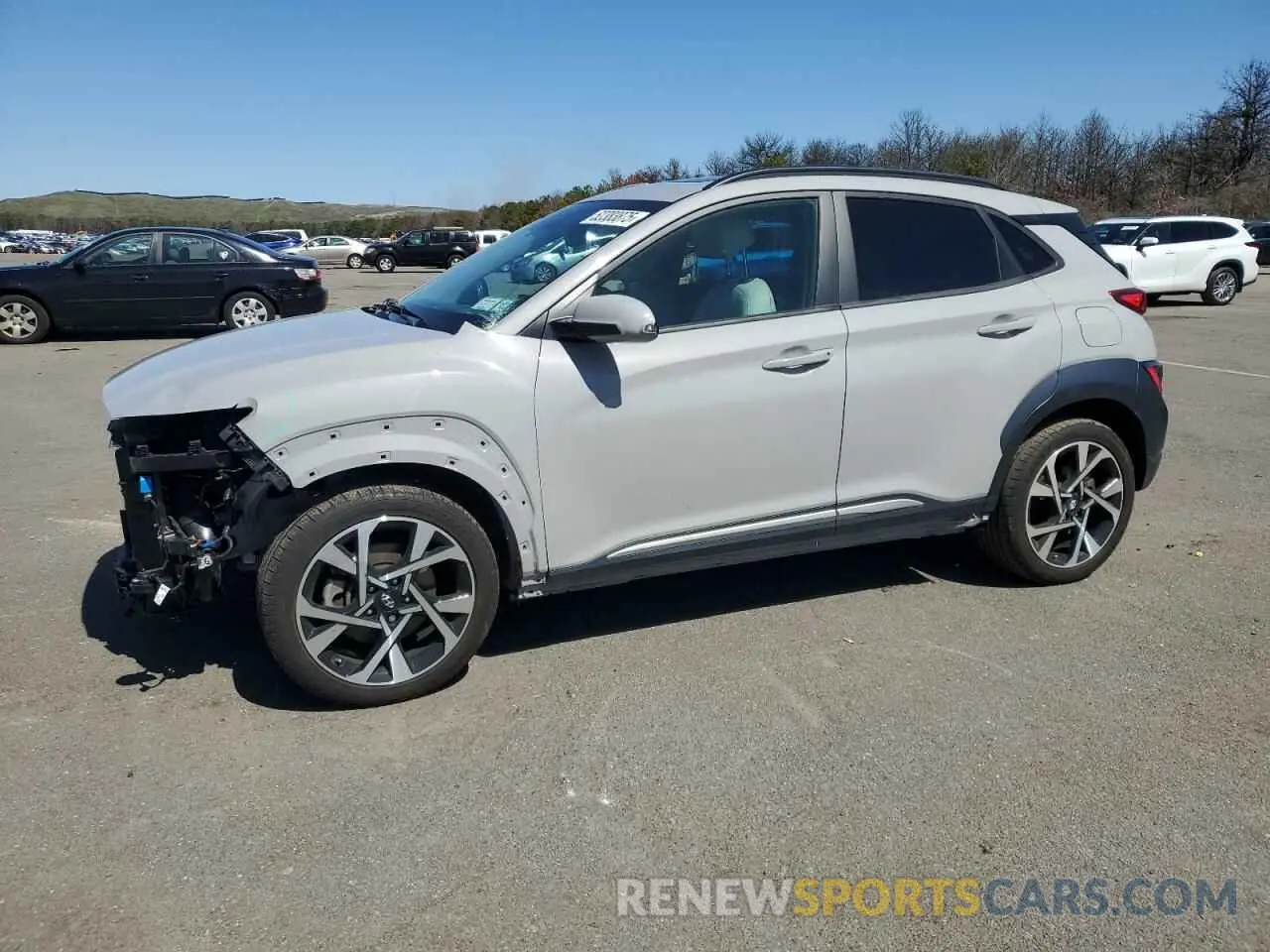 1 Photograph of a damaged car KM8K5CA34PU010436 HYUNDAI KONA 2023