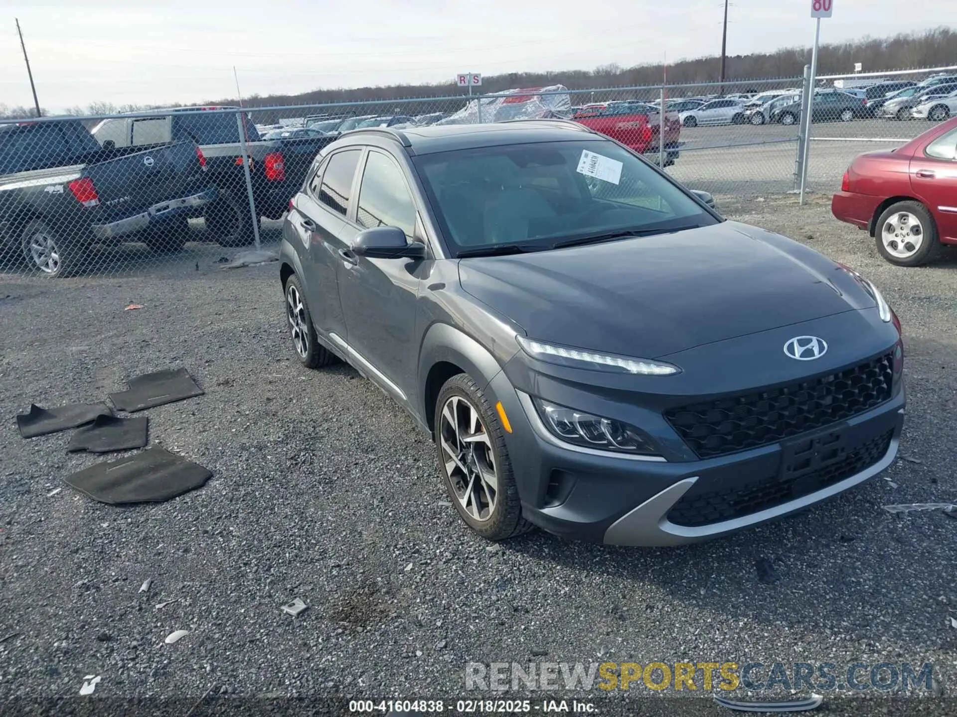 1 Photograph of a damaged car KM8K5CA38PU052253 HYUNDAI KONA 2023