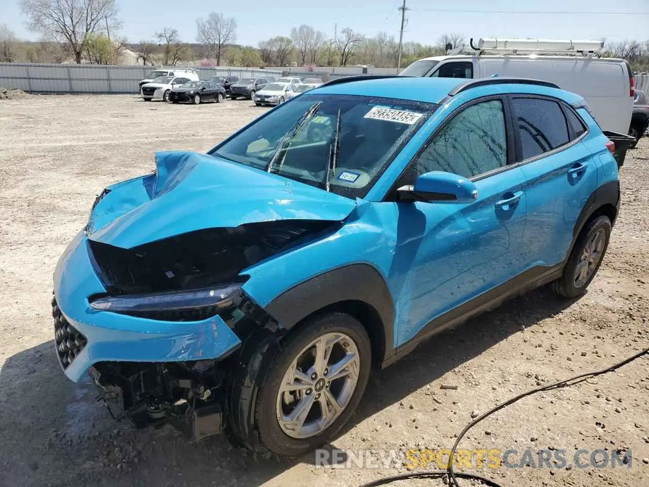 1 Photograph of a damaged car KM8K62AB0PU969332 HYUNDAI KONA 2023