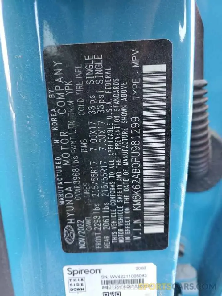 14 Photograph of a damaged car KM8K62AB0PU981299 HYUNDAI KONA 2023