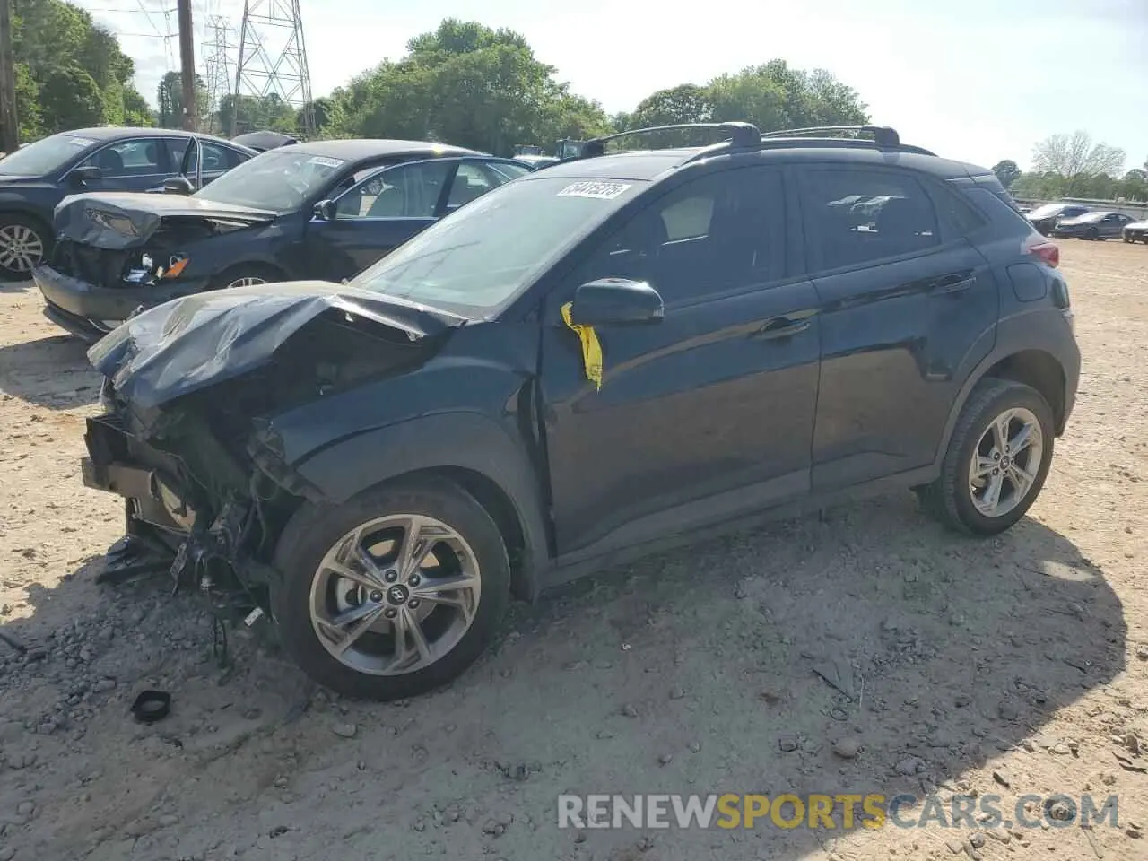 1 Photograph of a damaged car KM8K62AB3PU007848 HYUNDAI KONA 2023