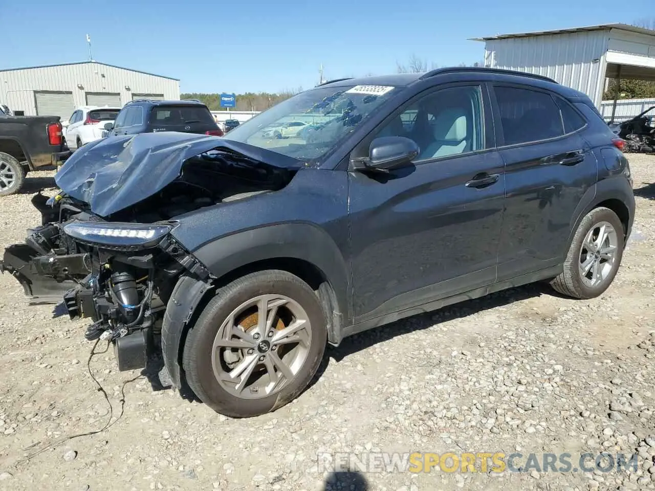 1 Photograph of a damaged car KM8K62AB4PU939718 HYUNDAI KONA 2023