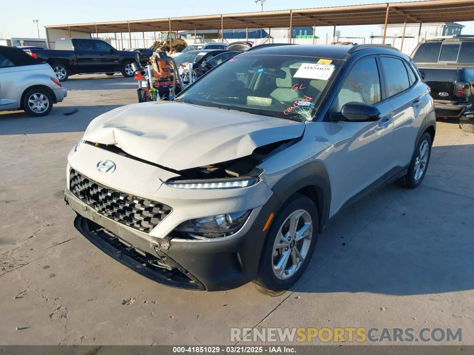 2 Photograph of a damaged car KM8K62AB5PU008497 HYUNDAI KONA 2023