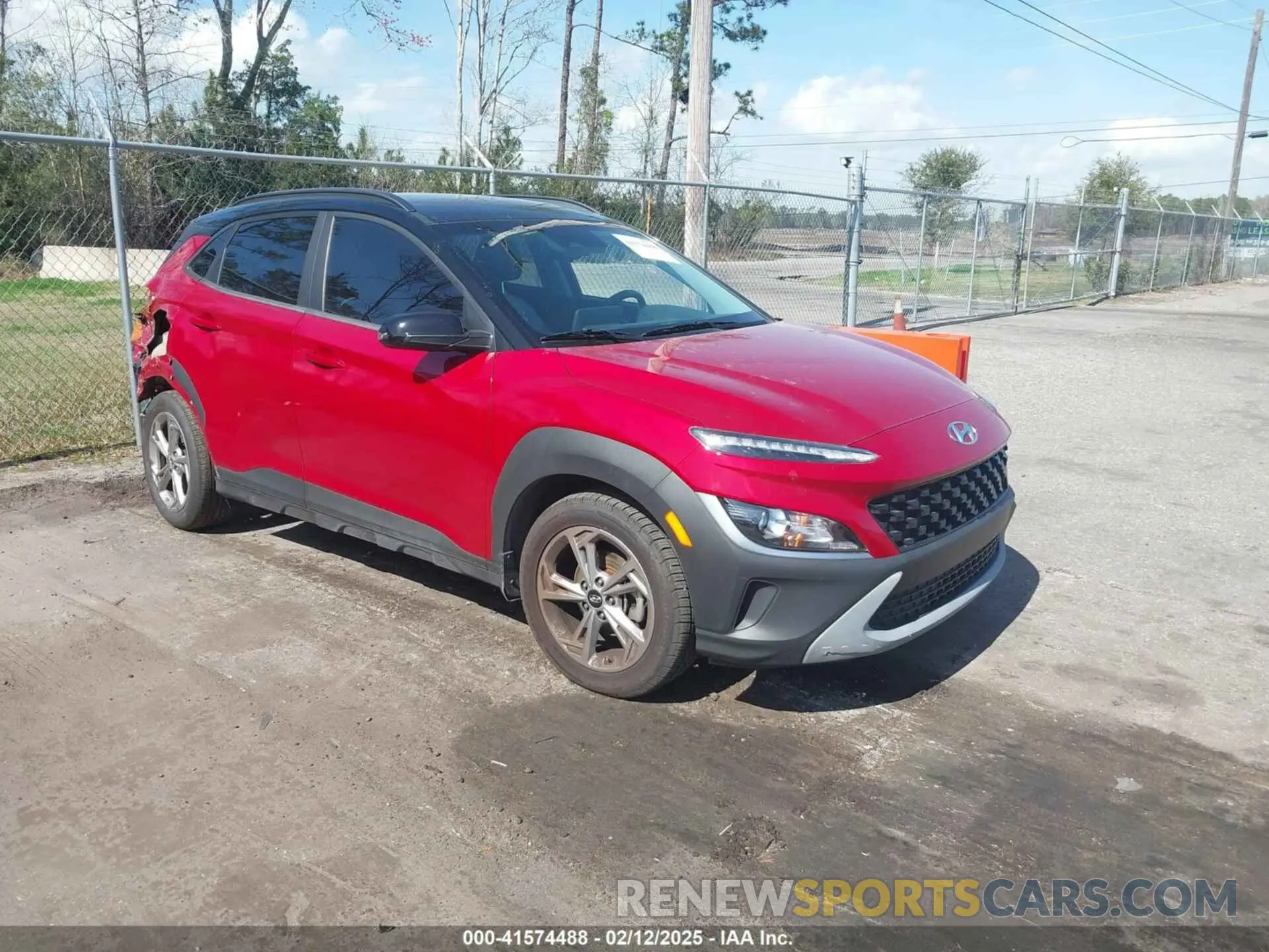 1 Photograph of a damaged car KM8K62AB5PU933328 HYUNDAI KONA 2023