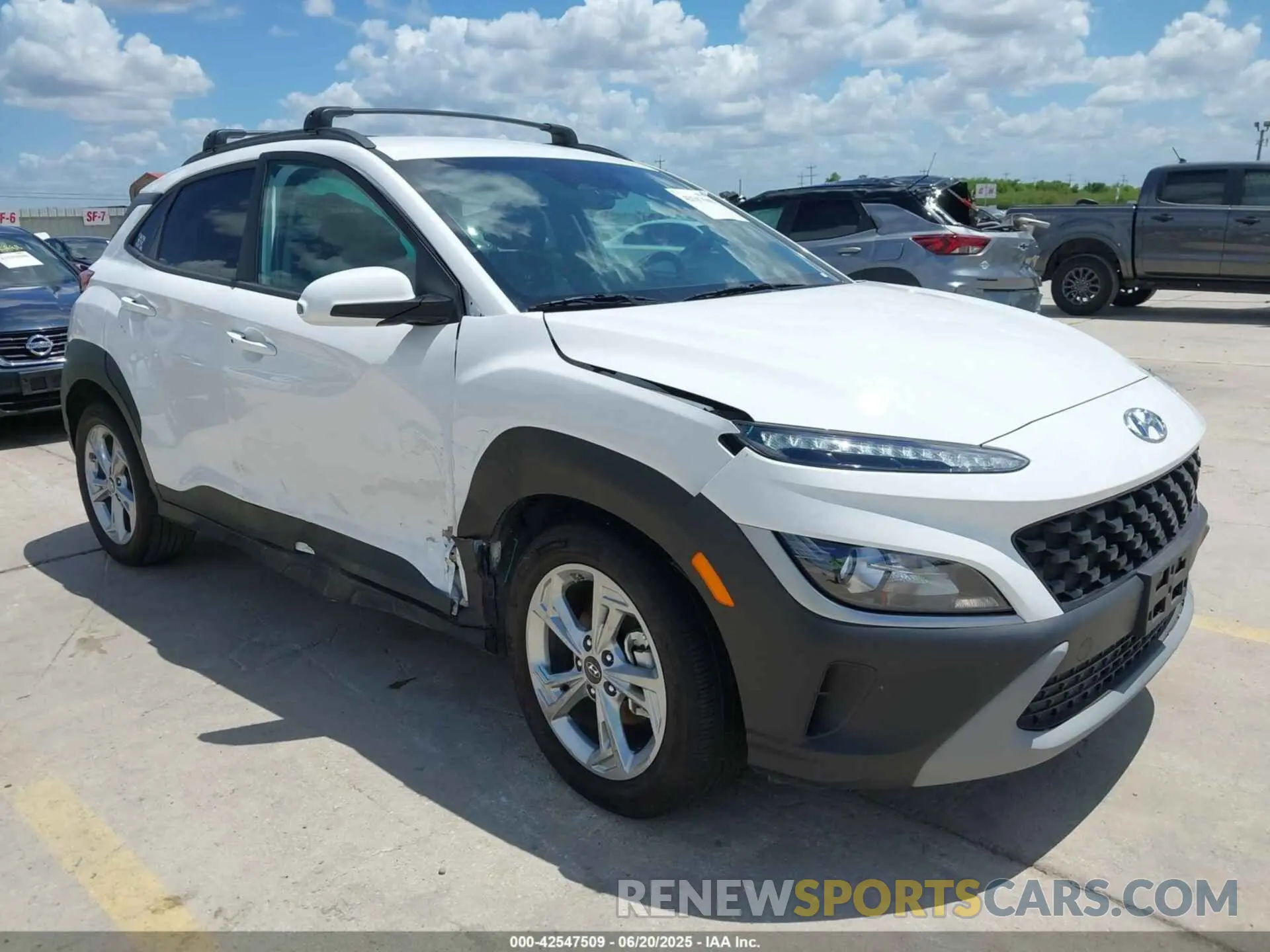 1 Photograph of a damaged car KM8K62AB6PU017029 HYUNDAI KONA 2023