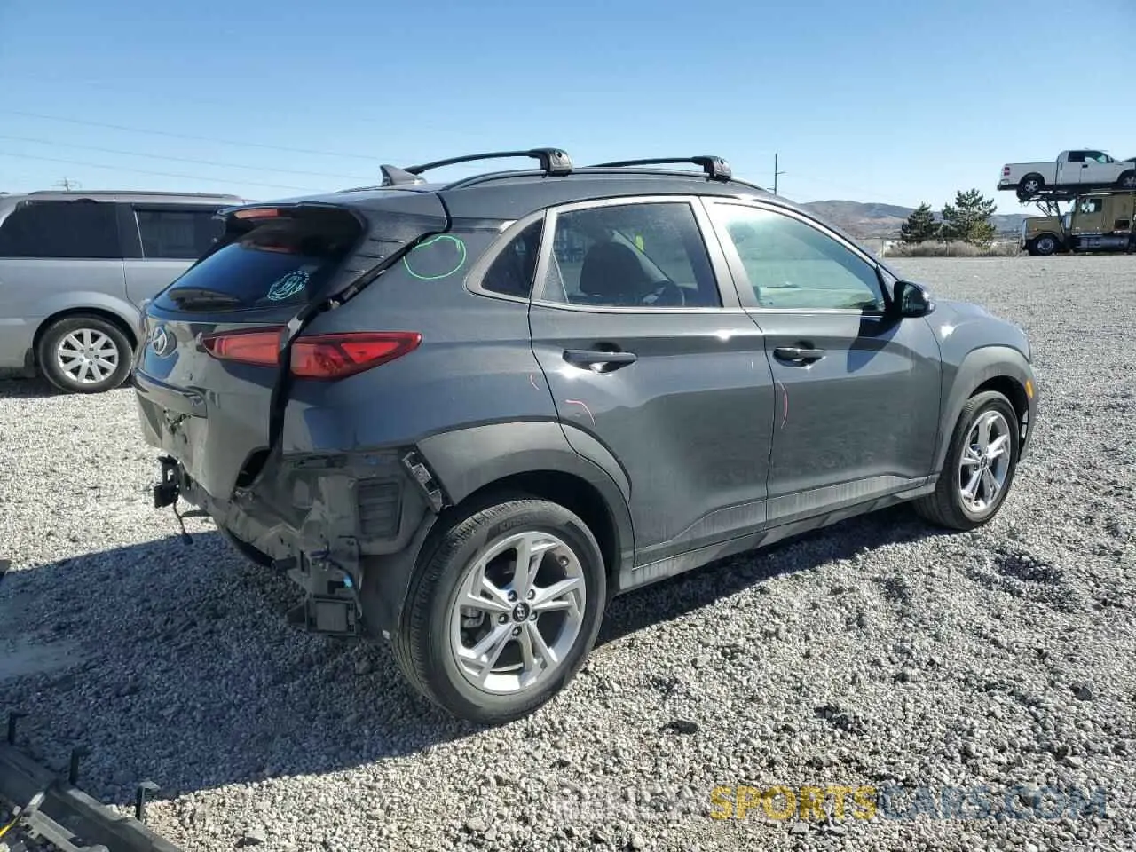 3 Photograph of a damaged car KM8K62AB7PU059497 HYUNDAI KONA 2023