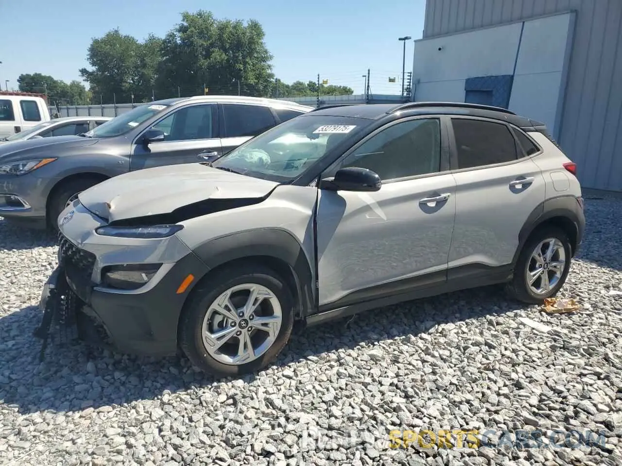 1 Photograph of a damaged car KM8K62AB8PU985827 HYUNDAI KONA 2023