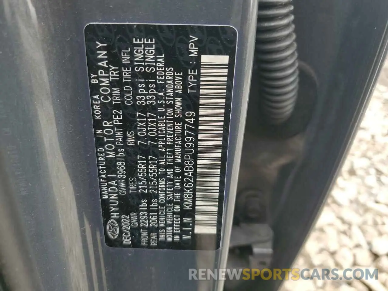 13 Photograph of a damaged car KM8K62AB8PU997749 HYUNDAI KONA 2023